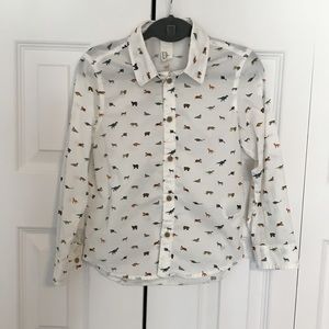 Little boys shirt with animal prints